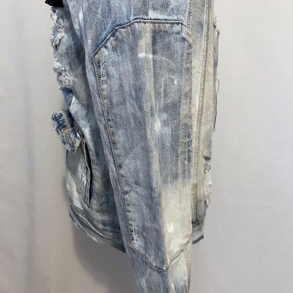 Preme NWT Light Stone Wash Jean Jacket Men M - Picture 9 of 16